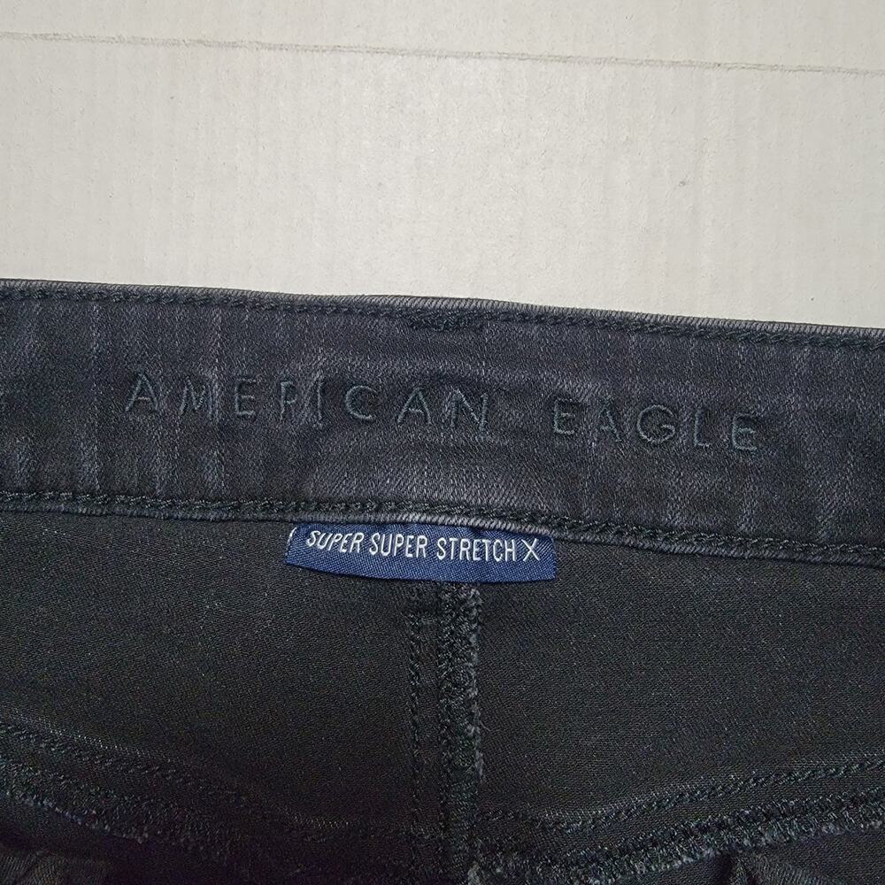 American Eagle Black Embroidered Hi Rise Shorts SZ 10 - Picture 5 of 5